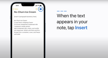 Apple iOS 15.4 Scan Text