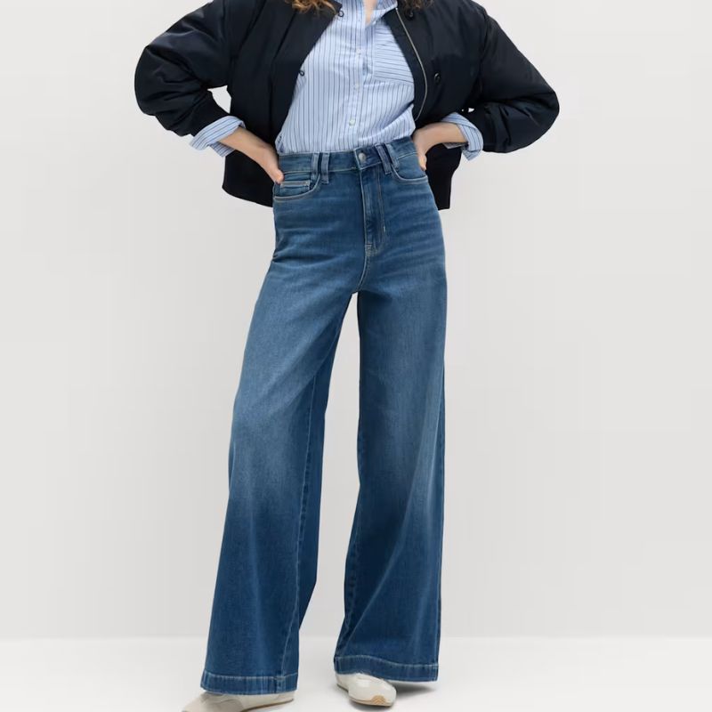 M&amp;amp;S, High Waisted Wide Leg Jeans