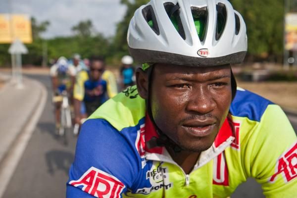 Augustin Amoussouvi balances his carpentry job with his passion for cycling.