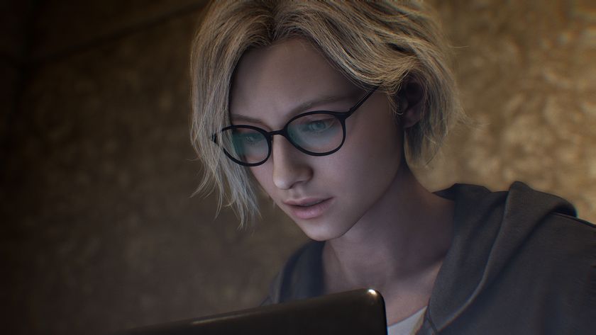 Grace Ashcroft looks at a computer in Resident Evil Requiem screenshot