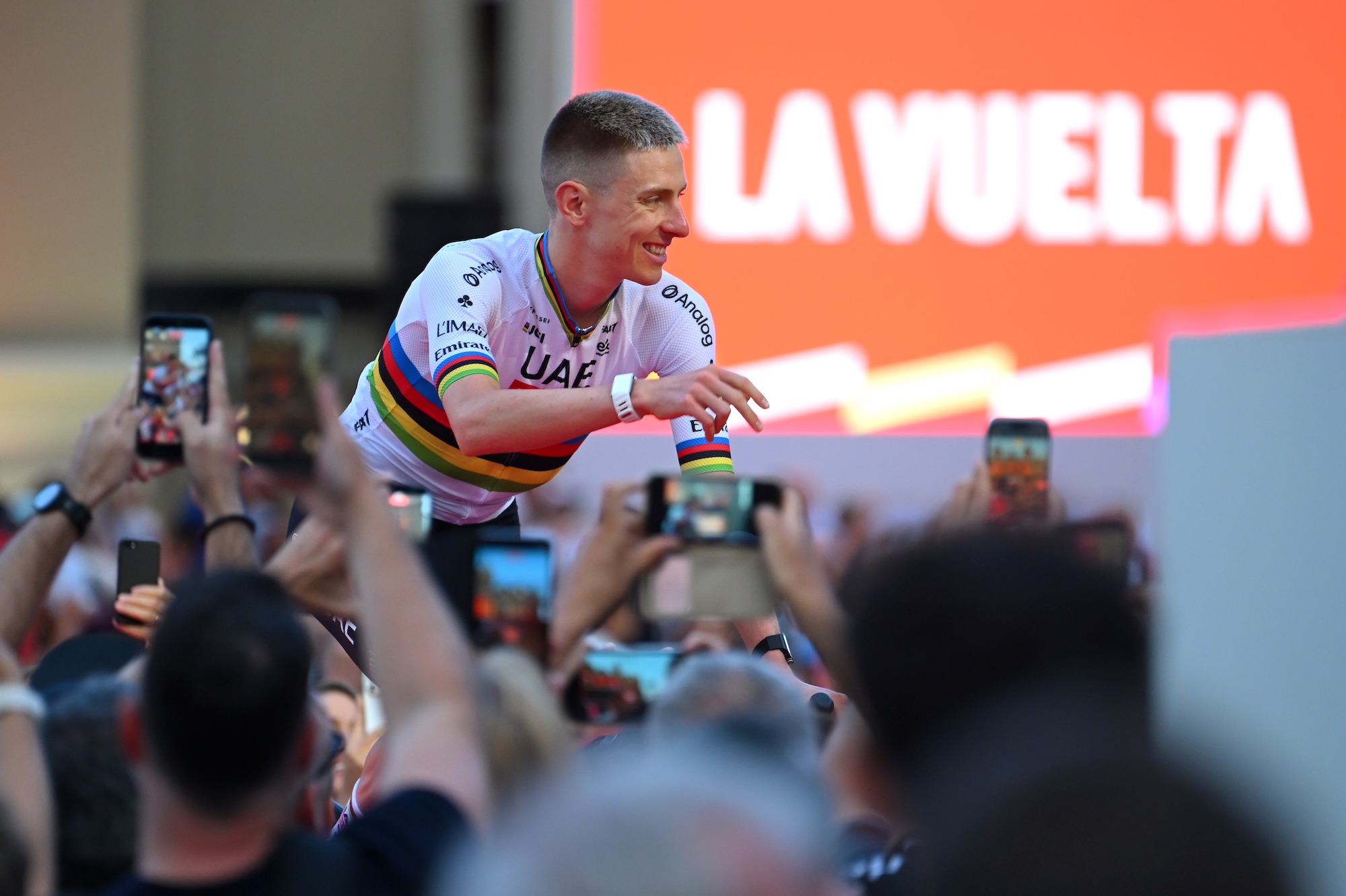 Tadej Pogacar of Slovenia and UAE Team Emirates - XRG during the La Vuelta