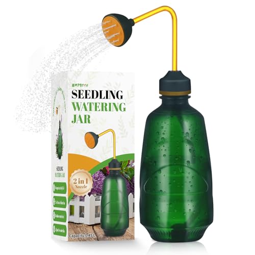 Xmpbfyh Watering Can 450ml,succulent Watering Bottle Plant Flower Squeeze Bottle Plastic Bend Mouth Safety Wash Bottle 2 in 1 Spray Head Functionality