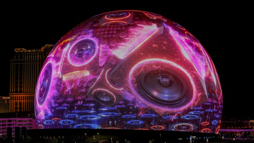 Sphere lights up on December 08, 2024 in Las Vegas