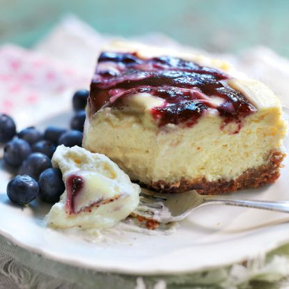 Blueberry Swirl Cheesecake recipe-cheesecake recipes-recipe ideas-new recipes-woman and home
