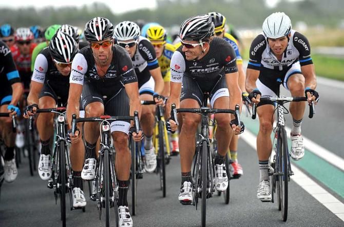 Fabian Cancellara (Trek) enjoys himself at the Eneco Tour