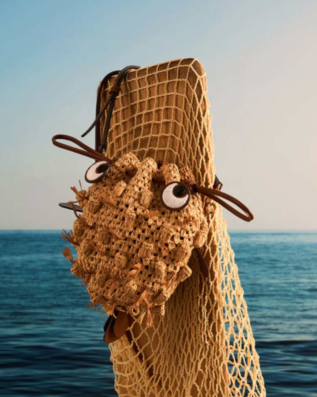 an anya hindmarch sea creature raffia bag