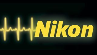 Nikon logo with an oscilloscope heartbeat