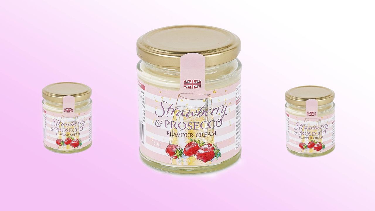 aldi strawberry prosecco cream