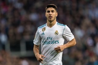 Marco Asensio in action for Real Madrid against Sevilla in December 2017.