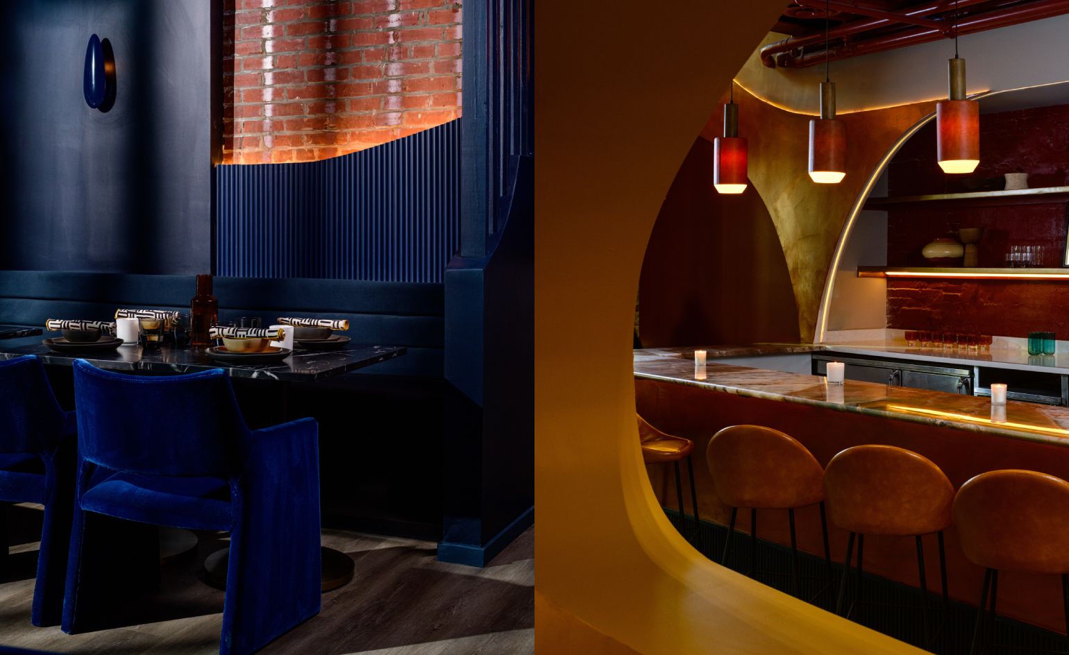 Colourful restaurant interior