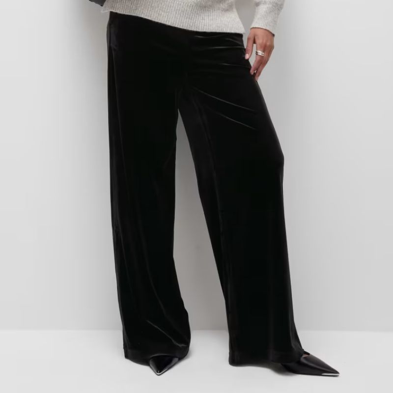 Set of 6 Moonless Night Pleated Velvet Trousers (S,M,L)