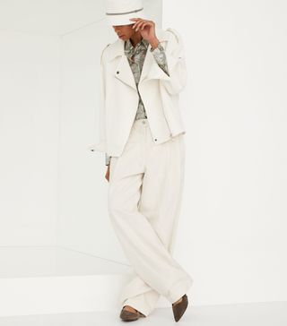 Womens Brunello Cucinelli White Cotton-Linen Tailored Trousers | Harrods Uk