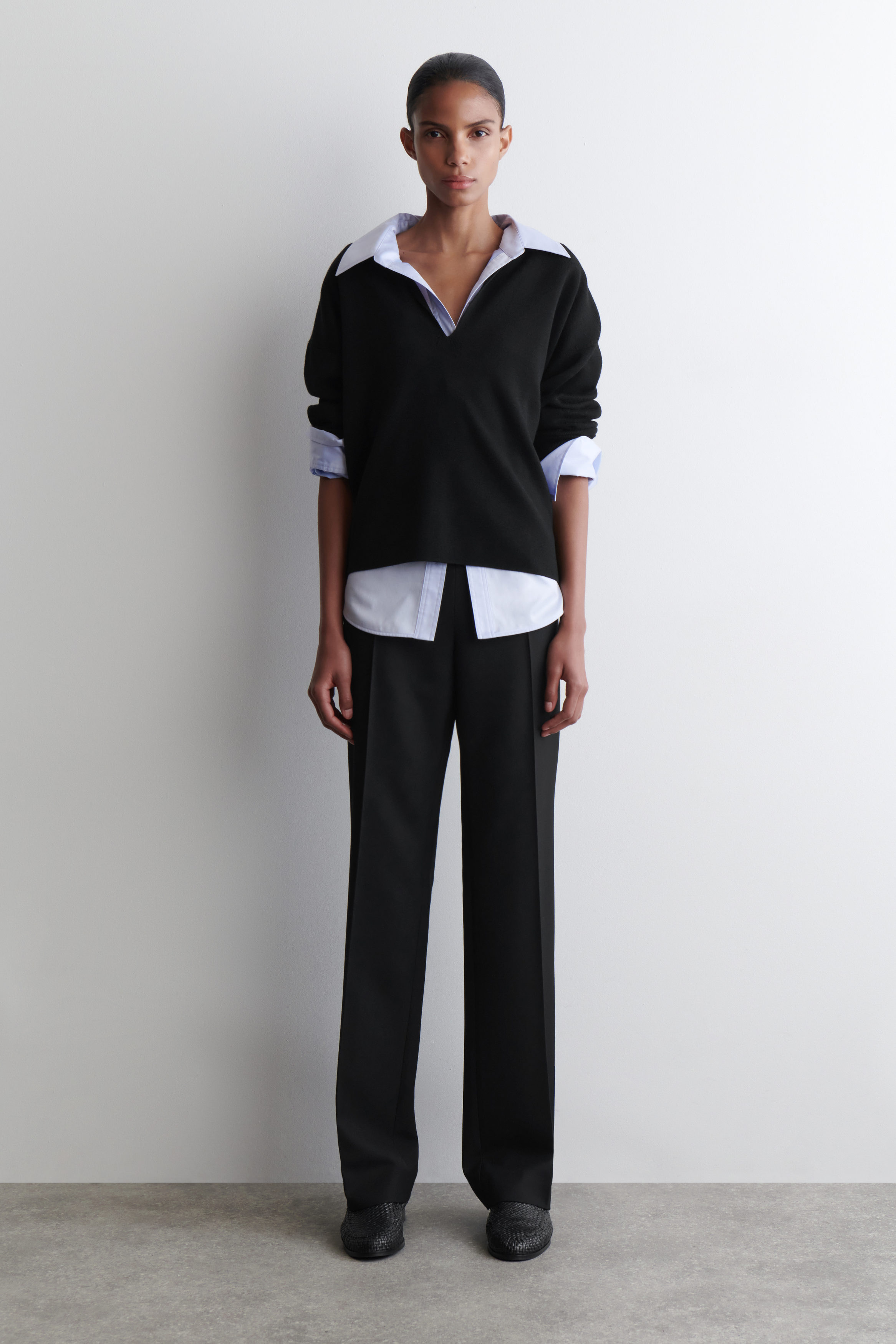 Tailored Wool-Blend Pants