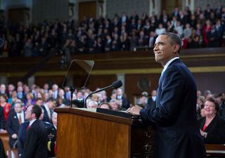 President Obama during the 2014 State of the Union address. Credit: White House