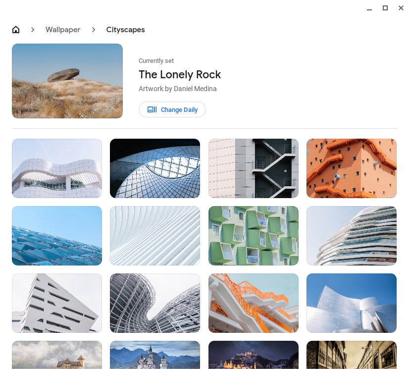Specific album options for wallpapers on Chromebooks