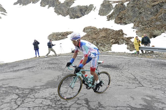 Franco Pellizotti (Androni Giocattoli) on the Gavia