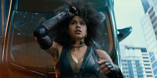 Zazie Beetz car accident in Deadpool 2