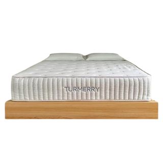 Turmerry organic latex mattress in wooden bed frame