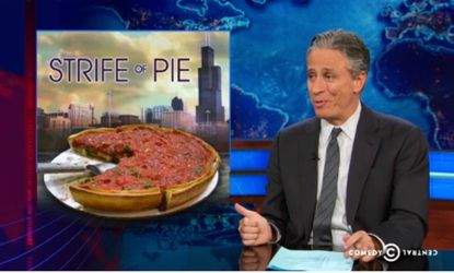 Jon Stewart's pizza war