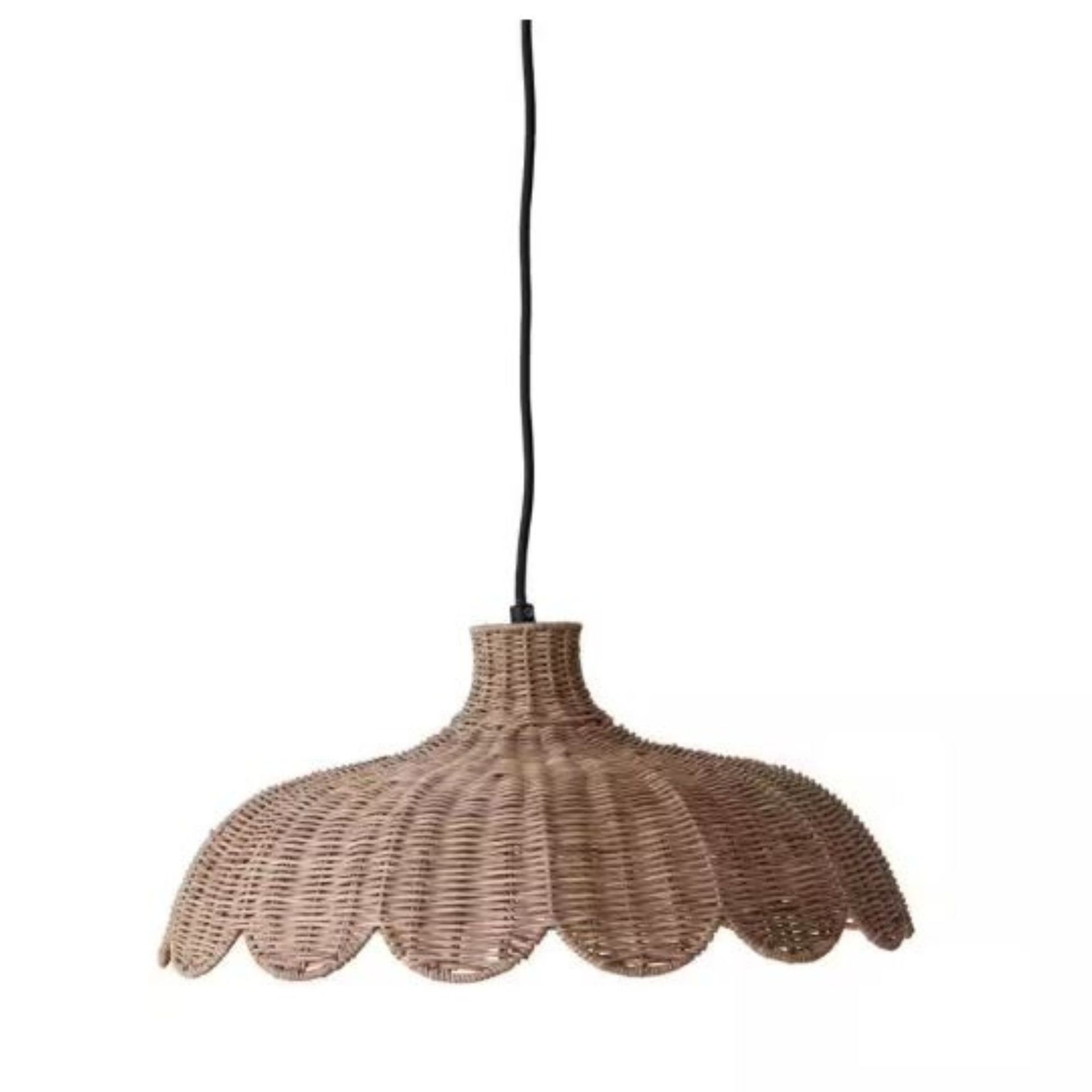 Natural Scalloped Pendant Light