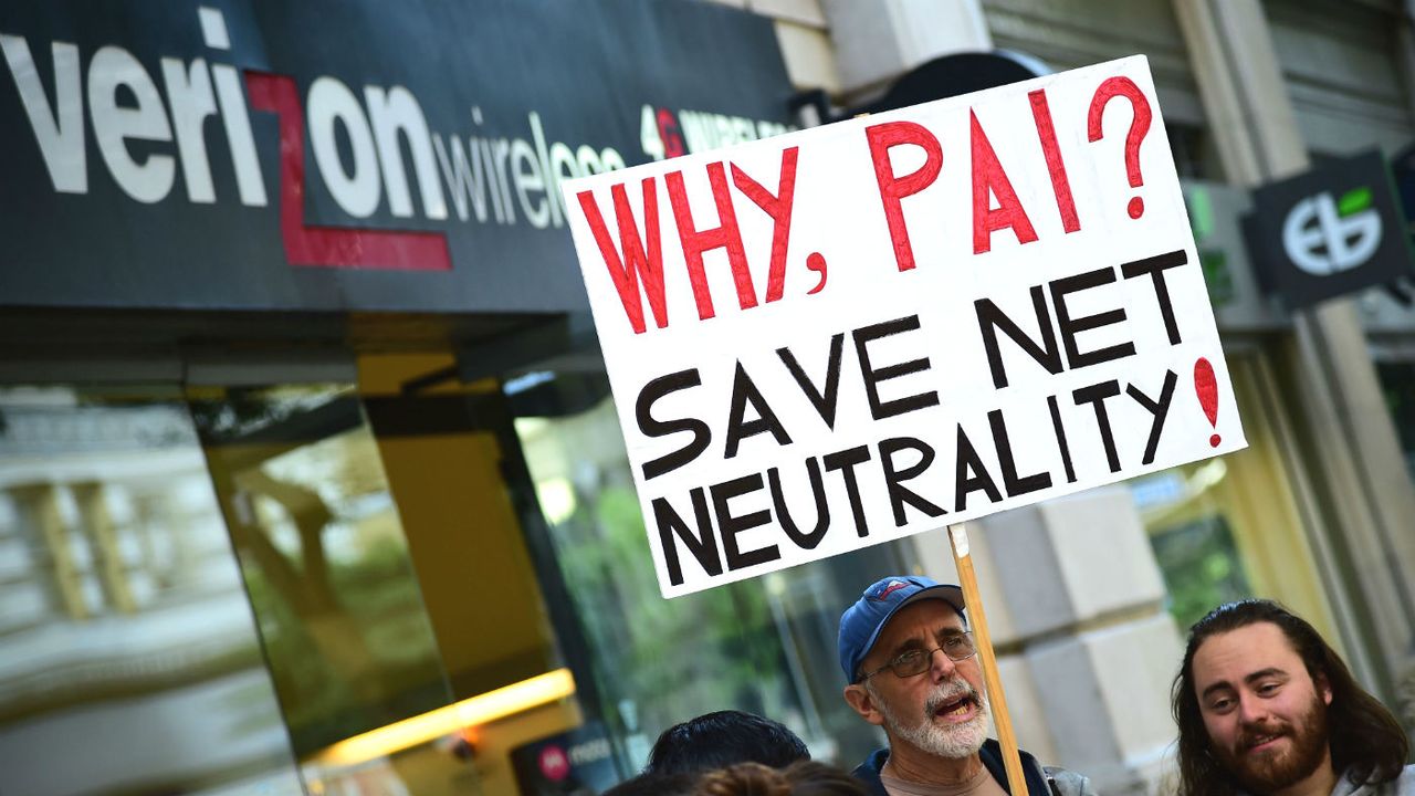 Protesters have come out in force against proposed changes to net neutrality laws