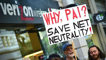 Protesters have come out in force against proposed changes to net neutrality laws