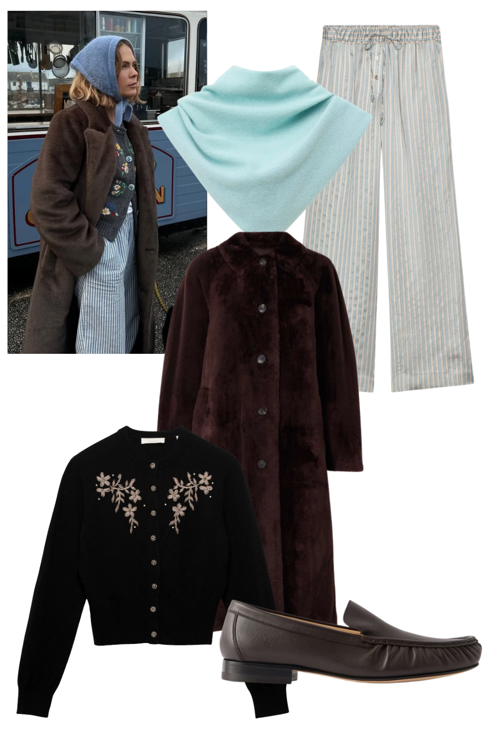 @jessie_bush wears triangle scarf