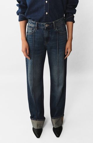 Paula Seamed High Waist Straight Leg Jeans