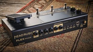 The connectivity panel of the HeadRush Flex Prime multi-effects pedal