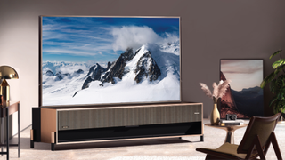 Hisense 110UX 110-inch TV in a living room