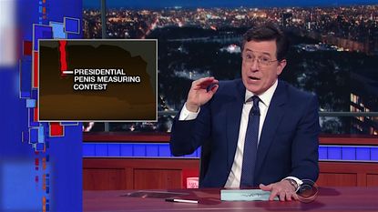 Stephen Colbert thinks Donald Trump boast is not rock bottom
