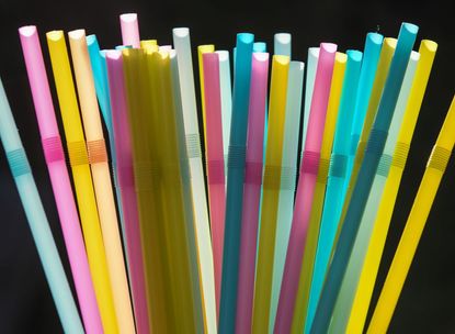 Plastic straws.