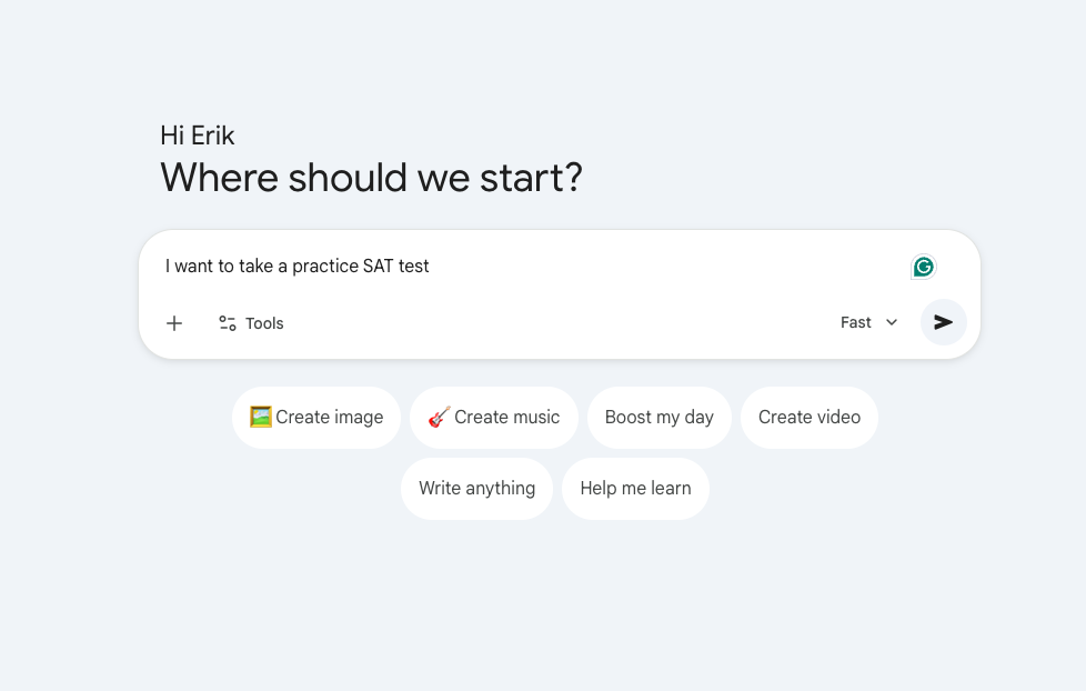 A screenshot from Google Gemini