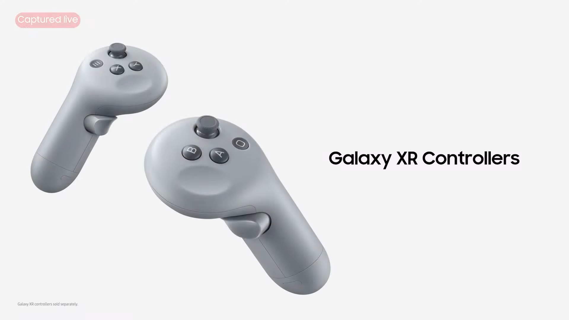 Optional controllers for Galaxy XR