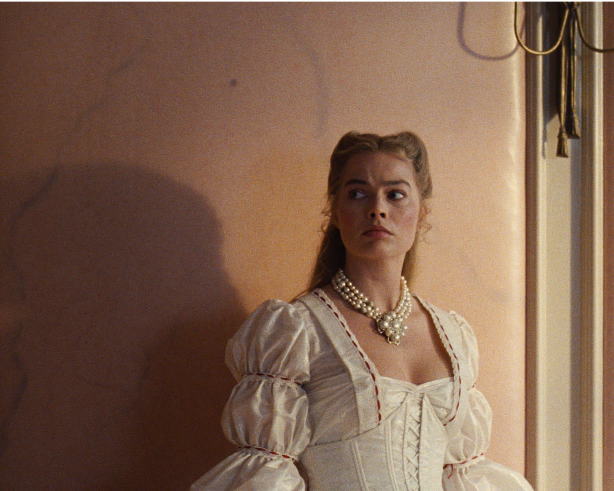margot robbie in her skin bedroom from the wuthering heights film