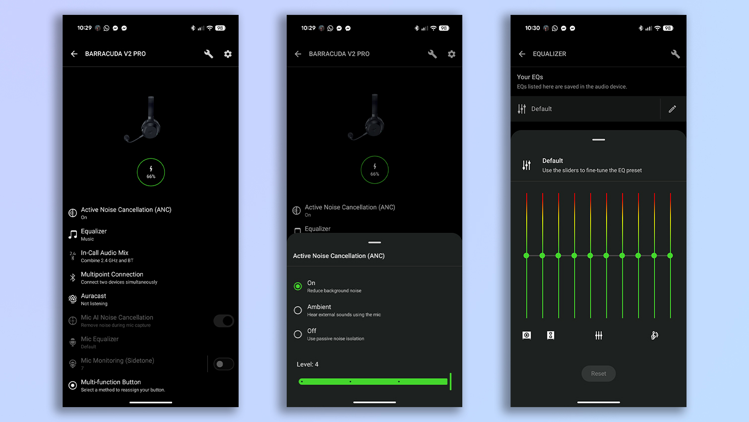 Razer Synapse and Razer Audio app screenshot