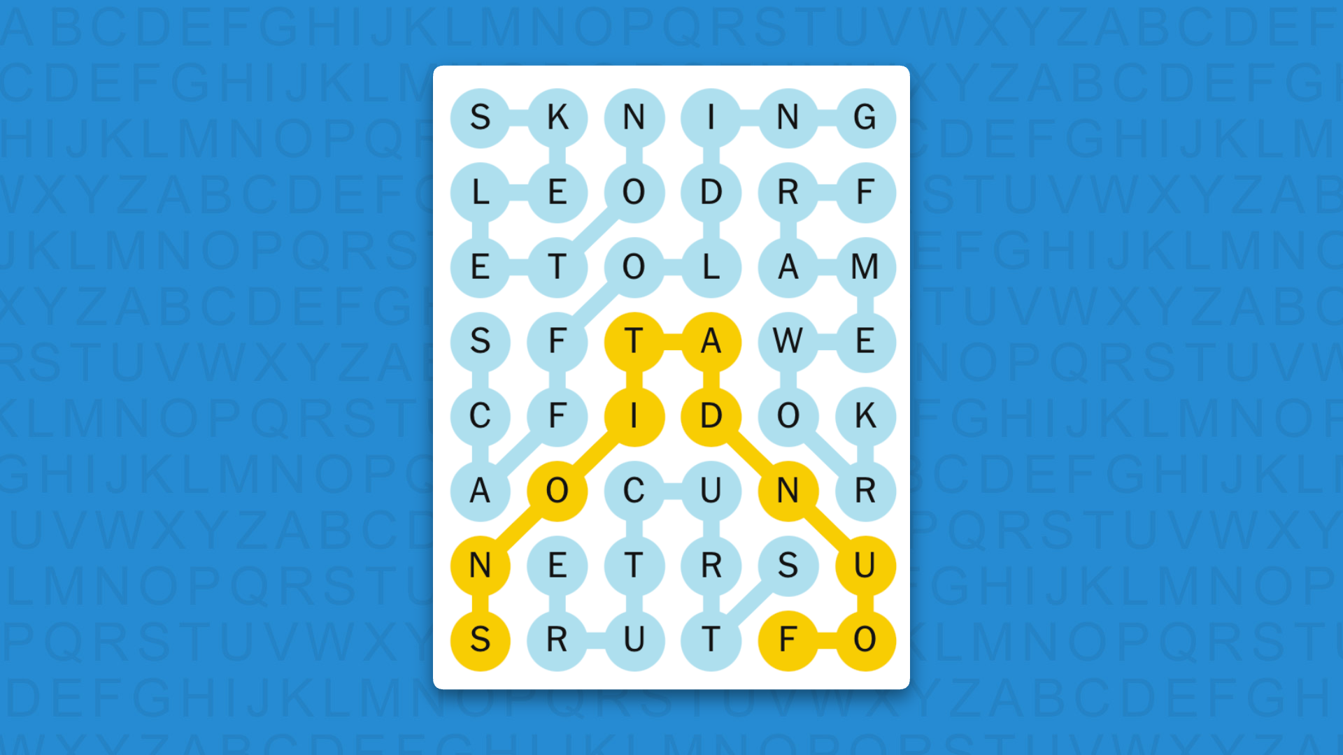NYT Strands answers for game 966 on a blue background