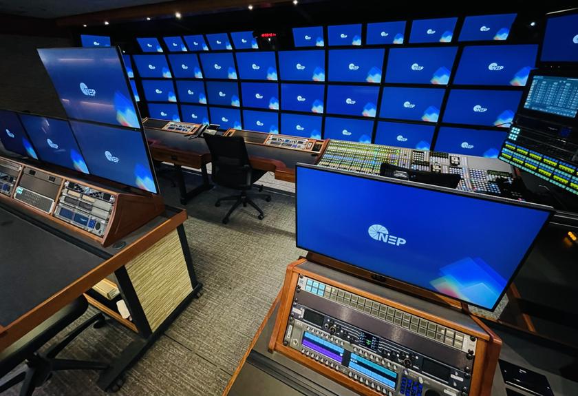 NEP's ND2 mobile unit, the main game production facility for Super Bowl LX.