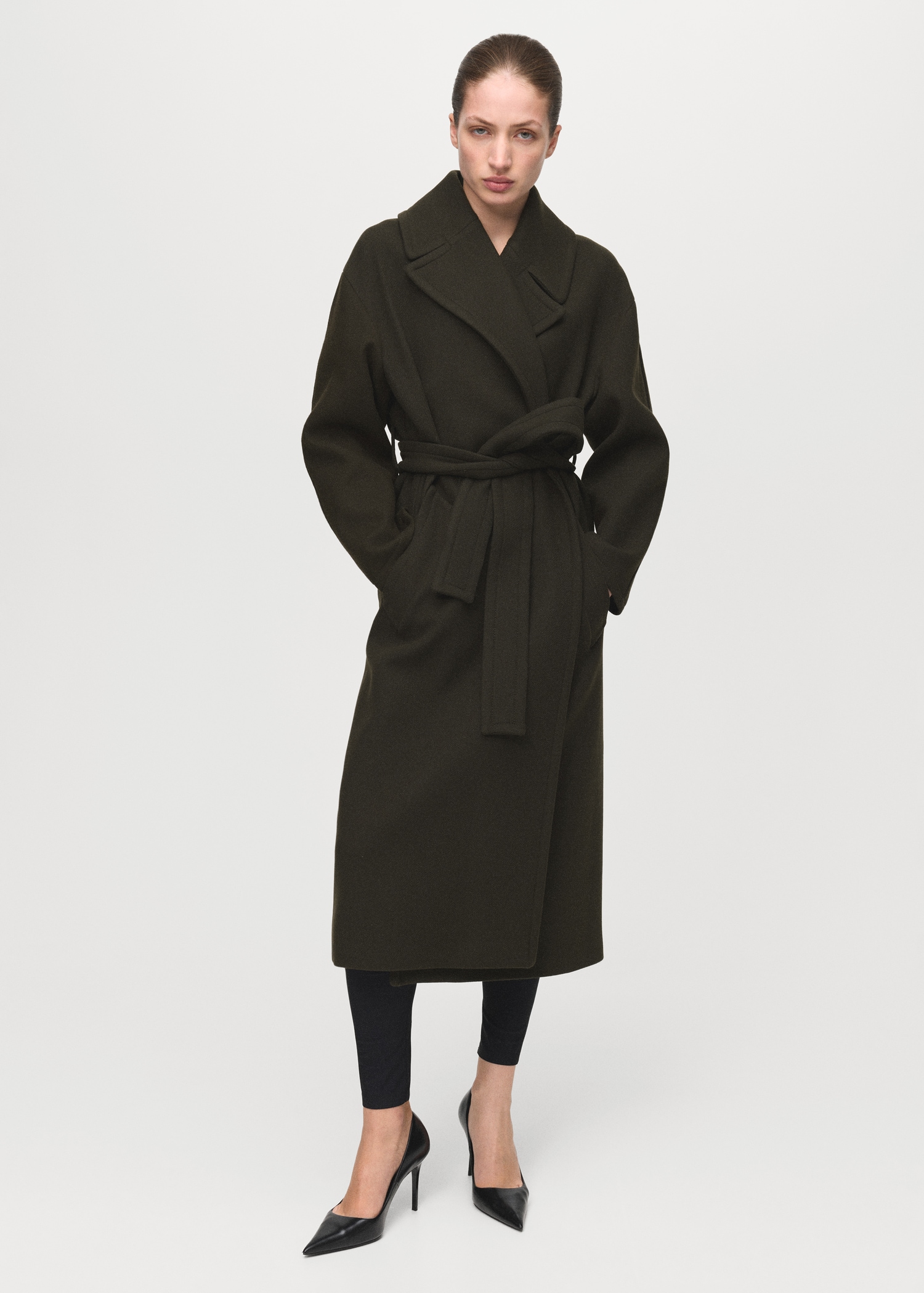 Manteco Wool Coat With Belt - Women | Mango Usa