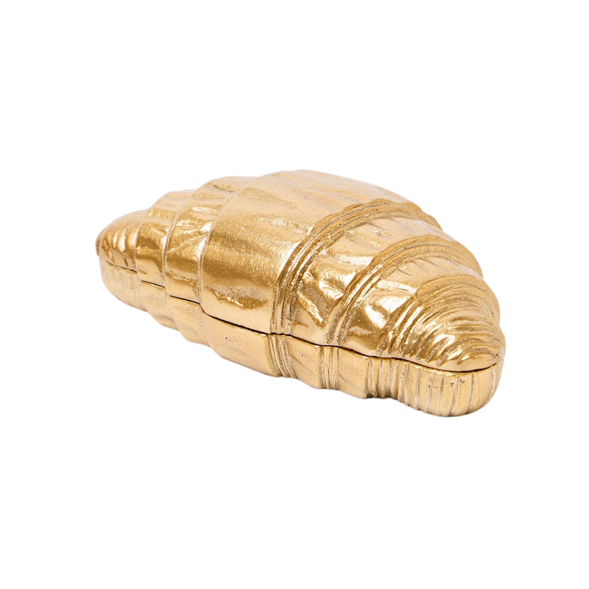 Croissant Gold Metal Trinket Pot
