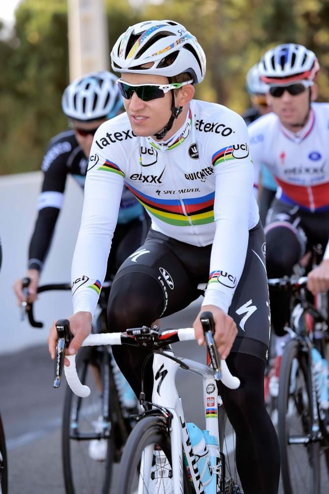 Etixx-QuickStep train in Calpe, Spain.