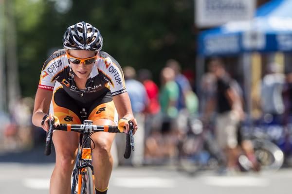 Emma Grant (Optum) coming into the last lap.
