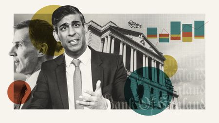 Photo composite of Rishi Sunak, Jeremy Hunt and the Bank of England