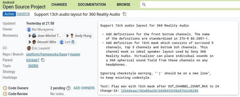 360 Reality Audio Code