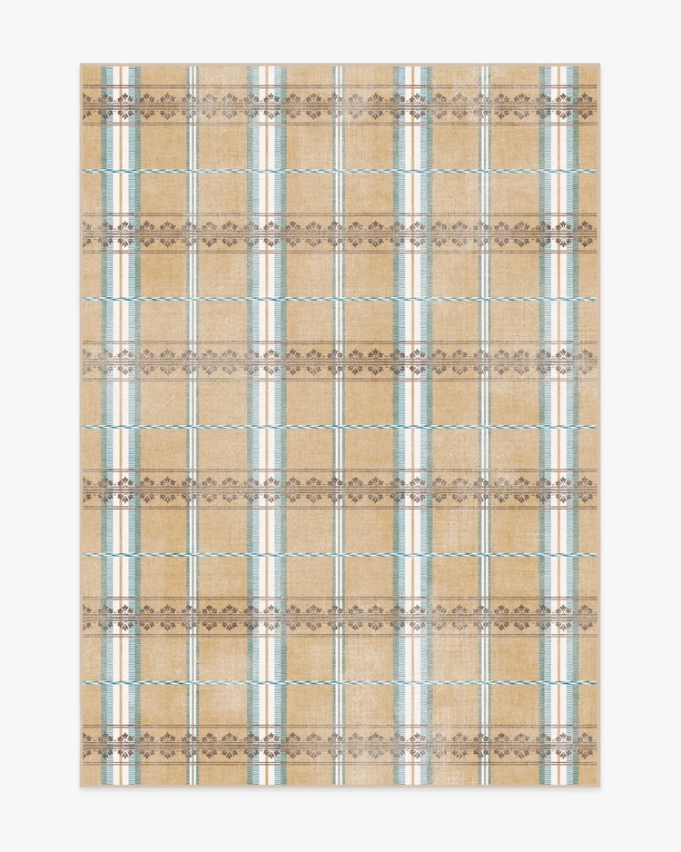 Morris &amp;amp; Co x Ruggable, Hanover Check Natural Rug