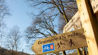 Trail sign in the Lake District