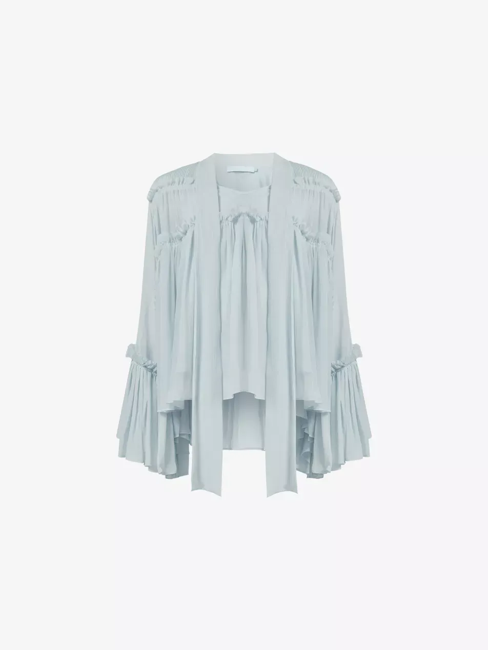 Frill Detailed Chiffon Top - S