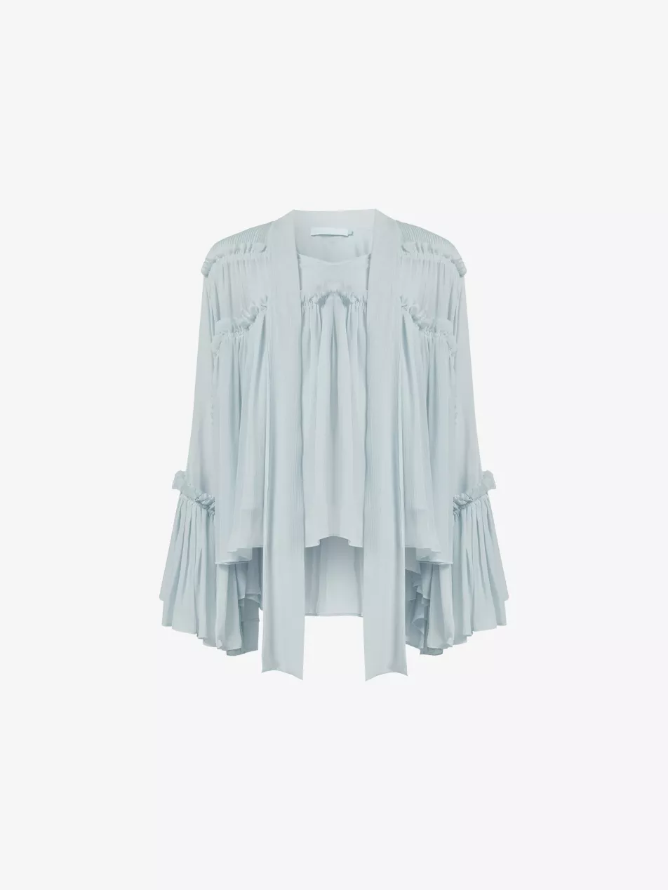 Frill Detailed Chiffon Top - S