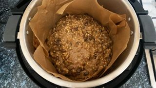 a homemade christmas pudding in an instant pot 