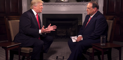 President Trump and Mike Huckabee on TBN